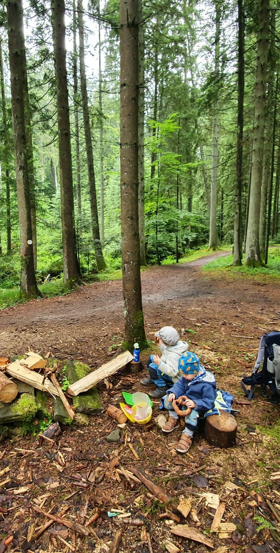 Brotzeit - unsere Kinder lieben es beim Wandern ein Picknick zu machen