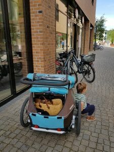 Familienausflug und Einkauf mit dem Croozer
