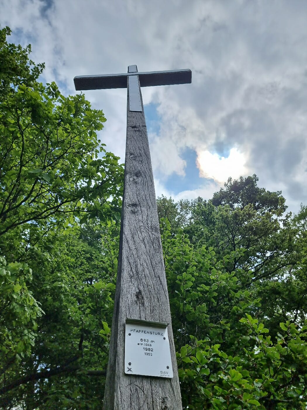 Gipfelkreuz am Pfaffensturz