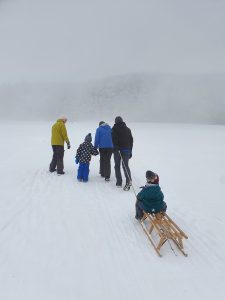 Schlittenfahren auf der Ostalb