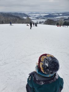 Schlittenfahren auf der Ostalb